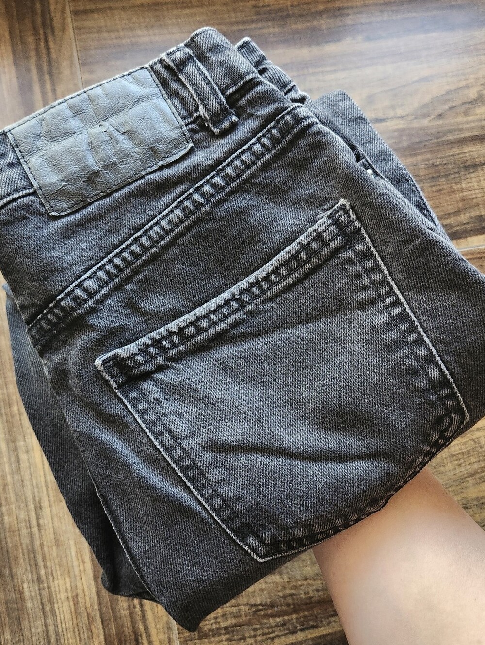 Zara High Rise Straight Leg Black Wash Ankle Jeans Size 4